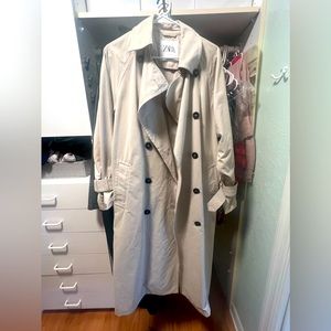 Wore once. XS Zara trench coat, brand new.
